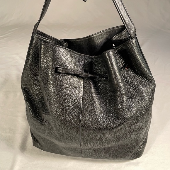 Black Leather Bucket Cooper Drawstring Kate Spade Bag - Picture 2 of 4